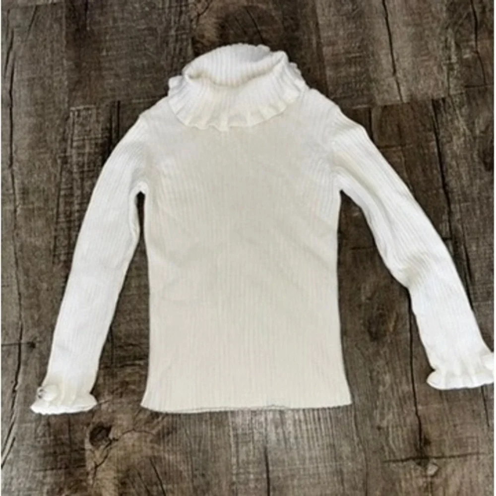 Gymboree Girls‎ White Cable Knit Sweater Vest 100% Cotton Size S 5-6 Classic